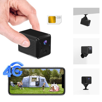 Picture of UCOCARE No WiFi Security Camera with 4G SIM Card, 4G LTE Cellular Security Camera with 5200mAh Battery, HD Portable Car Security Camera, 160° Wide View, AI Motion Detection Alert, 33ft Night Vision
