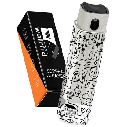 Picture of walrfid Laptop Screen Cleaner, Car Screen Cleaner Spray and Wipe, Phone Cleaning Kit for Electronic Computer, iPad, iPhone, MacBook, TV, Monitor, Tablet, Car Display, with Black Graffiti Case - Cream