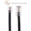 Picture of Seefeful Telephone line RJ45 to RJ11 Adapter,Converter Cable RJ45 8P4C Male to RJ11 6P4C Male (3 Pack / 6.6 FT)