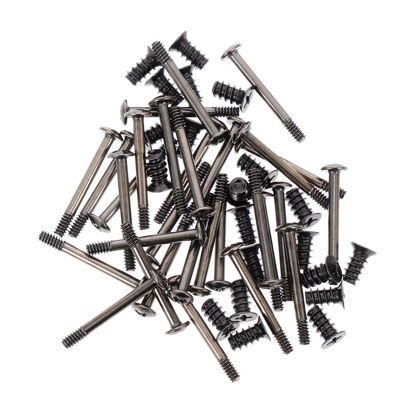 Picture of 60pcs Computer Screws Assortment Kit Black Ceiling Fan Micro Screwdriver CPU and Motherboard Miniature Socket Ceiling Fan Ceiling Fan Screws 6-32 Screws Self Drilling Flat Box
