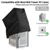 Picture of CaSZLUTION Computer CPU Dust Cover for Mid-Tower PC Case, Antistatic Water Resistant Desktop Host Protector Sleeve with Adjustable Elastic Cord - 10.0W x 19.6H x 24.8D Inch
