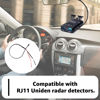 Picture of Sousery 2PCS RJ11 Replacement Mirror Wire Power Cord for Uniden Radar Detectors，Fits R4 R3 R1 R7 R8 Model(3005201U)