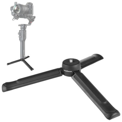 Picture of MINIFOCUS Camera Tripod, Desktop Tabletop Stand Compact Tripod with 1/4" Screw, Phone Tripod Stand for Gimbal Stabilizer Webcam Phone Holder Selfie Stick and All DSLR Cameras