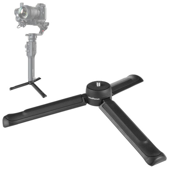 Picture of MINIFOCUS Camera Tripod, Desktop Tabletop Stand Compact Tripod with 1/4" Screw, Phone Tripod Stand for Gimbal Stabilizer Webcam Phone Holder Selfie Stick and All DSLR Cameras