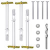 Picture of Steel Stud TV Mounting Kit, Metal Stud TV Mount Kit for Tilt & Low Profile TV, Drywall Anchors for TV Mounting Kit Includes 4 Wall Anchors (1/4”) & Bolts, Steel Drill Bit and TV Mounting Hardware