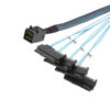 Picture of SFF-8643 Internal Mini SAS HD to (4) 29pin SFF-8482 connectors with SAS 15pin Power Port 12GB/S Cable 1M 3.3 feet
