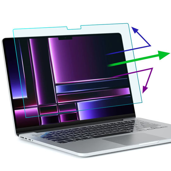 Picture of 2 Pack Anti Blue Light Screen Protector Compatible with Macbook Pro 14 inch (M2 Pro / M2 Max / M1 Pro / M1 Max), Eye Protection Anti Blue Light Anti Glare Computer Screen Cover for MacBook Pro 14.2''
