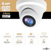 Picture of Hikvision/Uniview Compatible 6MP PoE IP Turret Camera Sony Starvis Sensor with Microphone, Audio, IP Security Camera Outdoor Night Vision 98ft Weatherproof IP67 Outdoor Compliant Wide Angle 2.8mm