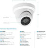 Picture of Hikvision/Uniview Compatible 6MP PoE IP Turret Camera Sony Starvis Sensor with Microphone, Audio, IP Security Camera Outdoor Night Vision 98ft Weatherproof IP67 Outdoor Compliant Wide Angle 2.8mm