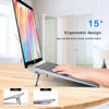 Picture of Laptop Stand Portable,Zinc Alloy Laptop Mini Stand,Laptop Riser Invisible,Ergonomic Laptop Stand Cooling Suitable for 12-20 Inches Laptop.（Silver-2pieces）