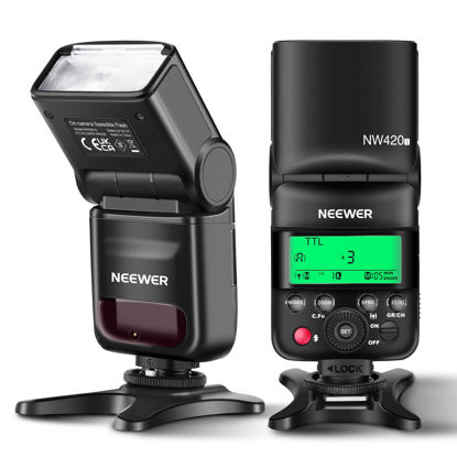 Picture of NEEWER NW420-S Mini TTL Speedlite Flash, 2.4G Master Slave Mode GN36 HSS Speedlight, Compatible with Sony A9 A7R A7 IV A7S III A7 III A7S II A7 II A7C A1 A6600 A6500 A6400 A6100 A6000 A99 A350