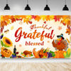 Picture of AIBIIN Fall Thankgiving Backdrop Thankful Grateful Blesses Photography Background Pumpkin Turkey Thankgiving Party Decorations Photo Studio Props 70.8 x 43.3 inch