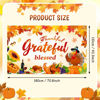 Picture of AIBIIN Fall Thankgiving Backdrop Thankful Grateful Blesses Photography Background Pumpkin Turkey Thankgiving Party Decorations Photo Studio Props 70.8 x 43.3 inch