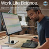 Picture of HP 960 Ergonomic Wireless Keyboard - Connect 3 Devices with Bluetooth & Unifying Dongle Connectivity - 20 Programmable Keys, Detached Numeric Keypad - Extra-Large Foam Wrist Rest, Long Battery Life