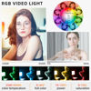 Picture of RGB LED Video Light, Portable Small LED On Camera Light with Tripod and Phone Holder, Full Color 2500-8500K Photography Lights Panel for YouTube Lighting Video Recording TikTok Vlogging