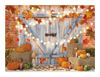 Picture of Funnytree 8x6FT Fall Thanksgiving Photography Backdrop Autumn Pumpkin Harvest Barn Background Maple Baby Shower Banner Decoration Birthday Party Supplies Photo Booth Prop