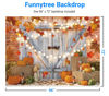 Picture of Funnytree 8x6FT Fall Thanksgiving Photography Backdrop Autumn Pumpkin Harvest Barn Background Maple Baby Shower Banner Decoration Birthday Party Supplies Photo Booth Prop