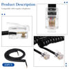 Picture of Kanayu 20 Pack Black Phone Cords 12ft for Landline Coiled Phone Handset Cord Telephone Cord Bulk for Use with All Corded Landline Phones Telephone Line Cord Replacement Cable Phone Accessory