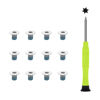 Picture of 12PCS M2x3 Torx T5 Screws for Dell XPS 13 9300 9370 9380 9343 9350 9360, XPS 15 9500 9550 9560 9570 & Precision M5510 5520 5530 5540 5550, Razer Blade Laptop with Screwdriver, Dell XPS Screws, Sliver