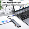Picture of MacBook Adapter Multiport USB c hub multiport Adapter MacBook USB Adapter USB hub USB c 7 in 1 usbc dongle with 4K HDMI 100W PD USB 3.0 hub with sd Card Reader usbc hub USB Adapter for MacBook Air