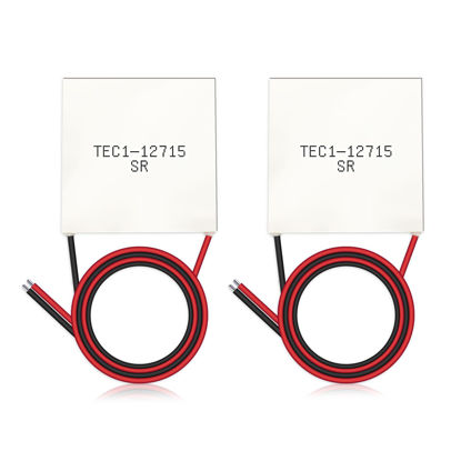 Picture of DaFuRui Semiconductor Refrigeration Tablets，2pcs TEC1-12715 Heatsink Thermoelectric Cooler TEC1-12715 12V-15.4V 108W Cooling Peltier Plate Module 40x40MM