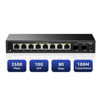 Picture of 10 Port 2.5Gb Unmanaged Ethernet Switch with 8* 2.5G Base-T Ports, 2*10G SFP Ports, AUMOX PRO 80 Gbps Vlan Switching Capacity Compatible with 100/1000/2500Mbps for Wireless AP, NAS, PC Plug and Play