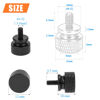 Picture of HELIFOUNER 10 Pieces 6-32 Thread, Black Color Anodized Aluminum Computer Case Thumbscrews, Thumb Screws for Computer Case/Cover/Power Supply/Hard Drives