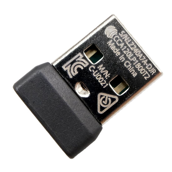 Picture of NoirVogel New USB Dongle Bolt Receiver for Mouse and Keyboard Compatible for Any Logitech Product That Display The Bolt Logo (Green Lightning Logo, Connects up to 6 Devices)