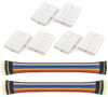 Picture of WWZMDiB 6Pcs SYB-170 Mini Breadboard White Breadboard Small Plates + Multicolored Dupont Wire 10pin Male to Male, 10pin Male to Female Breadboard Jumper Wires