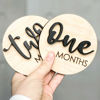 Picture of Baby Monthly Milestone, Wooden Baby Milestone Signs, Monthly Milestone Wood Discs, Baby Milestone Discs (S001)