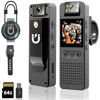 Picture of 【Upgraded】Body Camera with Audio & Video Recording - 64G Body Cam Mini Police Wearable Worn Bodycam - Portable Small Personal Camcorder - Sport Bike Outdoor Video Wireless Recorder (Magnetic Lanyard)