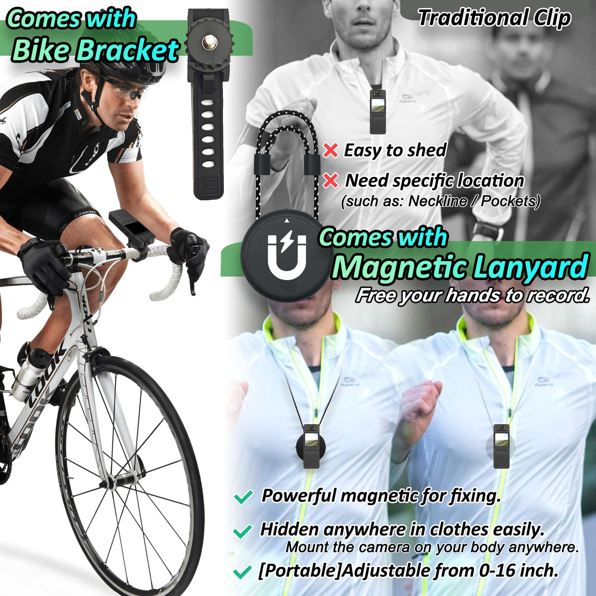 GetUSCart- 【Upgraded】Body Camera with Audio & Video Recording - 64G ...