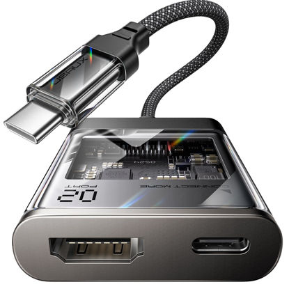 Picture of JSAUX USB C to HDMI Adapter 4K@60Hz for iPhone 16 to TV, 2-in-1 Digital AV Sync Connector Compatible for iPhone 16/16 Pro/16 Pro Max/15 Pro Max, MacBook, Samsung S24/23, Dell, Steam Deck, ROG Ally