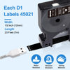 Picture of Lonitul 2 PK D1 Label Tape 45021 Compatible for Dymo D1 Labels White on Black 12mm 1/2 Inch x 23 Ft, D1 Label Maker Refills for Dymo LabelManager 160 280 210D 360D 450D 420D COLORPOP PnP