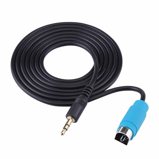 Picture of AUX Input Cable, Audio AUX Input Cable Fullspeed to Mini Jack Adapter for Alpine CDA-9852/E CDA-9856/E CDA-9857/E CDE-9871/R/RR CDE-9873/E/RB CDA-9883/E/R CDE-9885/R