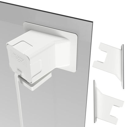 Picture of Teccle Angled Window Mount for Wyze Cam V3 Cam v4 , 20 Degrees Tilt ( Up/Down/Left/Right ), Through Window Use Cam v3 v4 , Helps You Watch Front Yard and Driveway (White/Pack of 2)