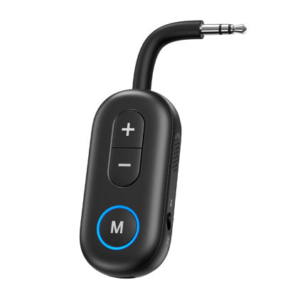 Picture of JXTZ Bluetooth 5.3 Transmitter Receiver, 2 in 1 Wireless Audio Adapter for TV, Headphone, Speaker, Aux Bluetooth Adapter for Car, Hand-Free Call, Portable Bluetooth Adapter for Gym, Airplanes, Home