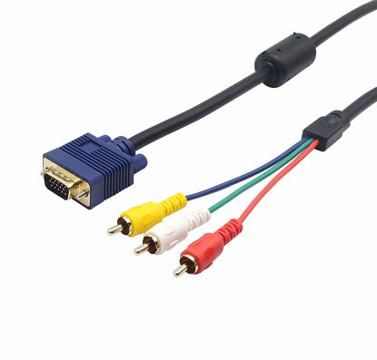 Picture of QiCheng&LYS VGA/HD15/RGB to 3 RGB Component Video Adapter for TV/HDTV Cable,1.5 m