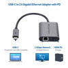 Picture of Cable Matters USB C to 2.5 Gigabit Ethernet Adapter with Charging 100W, 2.5g Ethernet to USB-C Adapter (2.5gbps Ethernet Port) - Compatible with MacBook Pro, iPad Pro, XPS, Microsoft Surface Pro