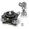 Picture of NEEWER Tripod Head Leveling Base Camera Leveler with Bowl Adapter, 3 Axis Wheel Metal Head with 3/8" Screw & Thread, +/-9° Precise Angle Adjustment for Macro Panoramic Photography, Max Load 33lb, LP66