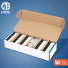 Picture of Everest 90° Angled RJ45 Cat6 Keystone Jacks 50-Pack in Black - Slim Profile Female RJ45 Connectors - Cat 6 Keystone Jack - Compatible with 90° Angled Speed Termination Tool - easyJACK (B094WB91H3)