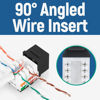Picture of Everest 90° Angled RJ45 Cat6 Keystone Jacks 50-Pack in Black - Slim Profile Female RJ45 Connectors - Cat 6 Keystone Jack - Compatible with 90° Angled Speed Termination Tool - easyJACK (B094WB91H3)