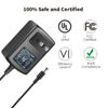 Picture of Tonton AC 100-240V to DC 12V 2A Power Supply Adapter, 5.5mm x 2.1mm Plug, AC Adapter DC 12V Power Cord Cable for LED Light Strip, Router, Monitor, DVR, NVR, CCTV Camera, BT Speaker [UL & FCC Listed]