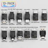 Picture of ZJKJHJY USB 2.0 Adapter Set USB/Type C/Micro/Mini Male to Female Converter Connector (12 pcs)