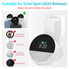 Picture of ZUOLACO Wall Mount Holder for Echo Spot (2024 Release), Outlet Wall Mount Stand for Echo Spot, No Screws or Drilling Needed, Space-Saving Spot Accessories with Cable Hidden Storage(WL803), White