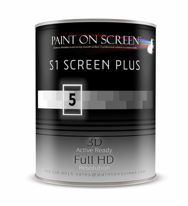 Picture of Paint on Screen Projector Screen Paint | Single-Coat Short Throw Projector Screen Paint For Picture Perfect 1080 HD and 4K UHD Clarity | Designed For Outdoor Use | Silver, 1 Gallon