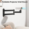 Picture of IMtKotW Foldable Projector Wall Mount,Ceiling Wall Projector Mount,Universal Adjustable Projector Mount,Aluminum Alloy Projector Stand 1/4" Screw Size,360 Degrees Rotation