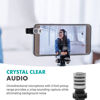 Picture of Movo MA5SP 3.5mm TRRS Shotgun Microphone for iPhone or Android Devices - Omnidirectional Phone Microphone with 180° Rotation - Mini Travel Smartphone Microphone for Video, Vlogging, Interview, Travel