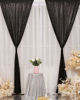 Picture of Poise3EHome Black Sequin Backdrop Curtains, 2 Panels Black Sequin Backdrop, 2FTx8FT Sequin Curtains for Party Halloween Christmas Sequence Backdrop