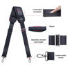 Picture of UOZL 59 Inch Shoulder Straps, Soft with Ultra-Thick Fixed Shoulder Pad, Two Way Independently Adjustable Buckle Replacement Straps for Laptop Bag Messenger Bag Tool Bag Luggage,Black